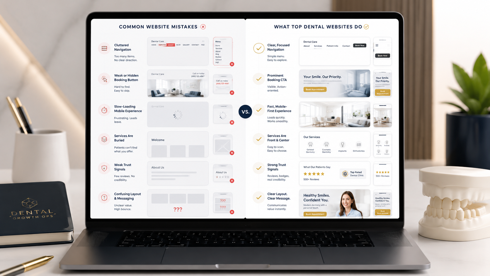 Dental website conversion mistakes audit checklist and fixes
