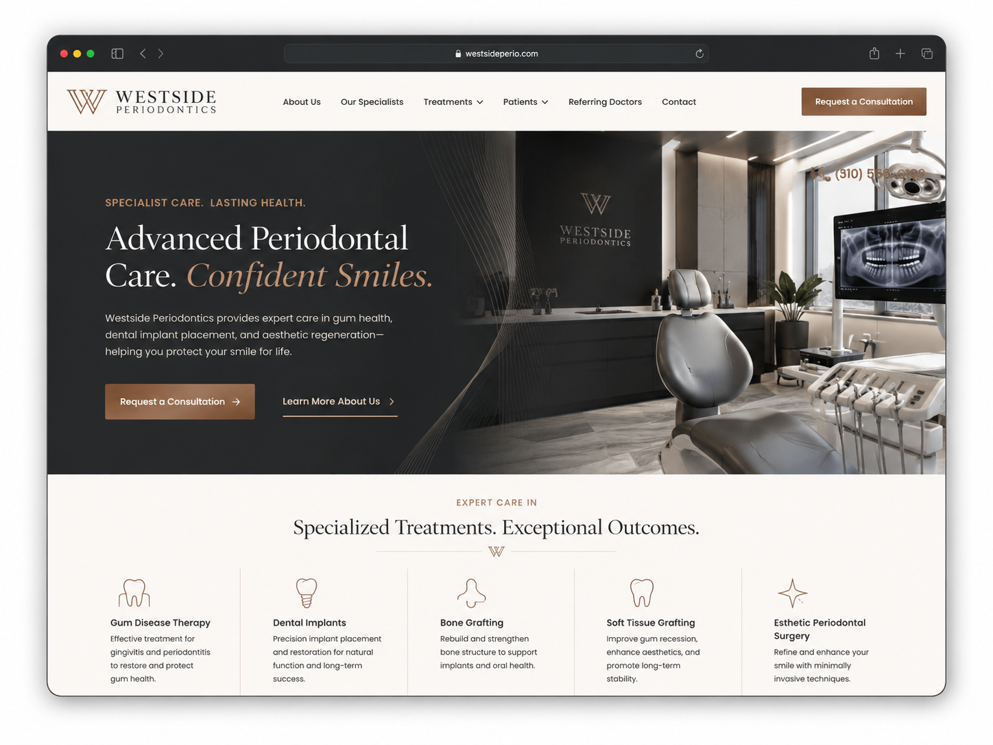 Westside Periodontics website built by Dental Growth Ops